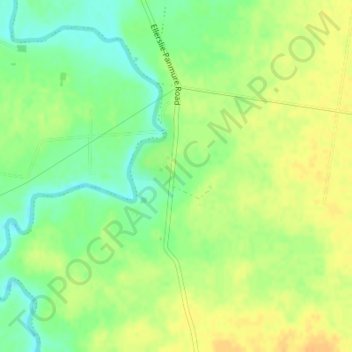 East Framlingham topographic map, elevation, terrain