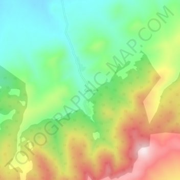 Güllük topographic map, elevation, terrain