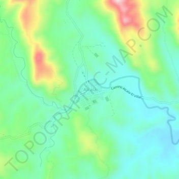 Alcala topographic map, elevation, terrain