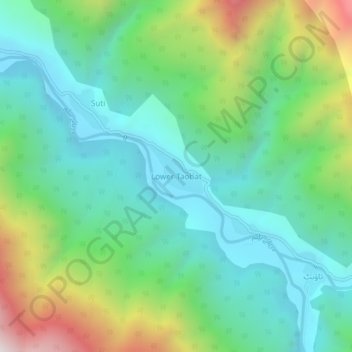 Lower Taobat topographic map, elevation, terrain