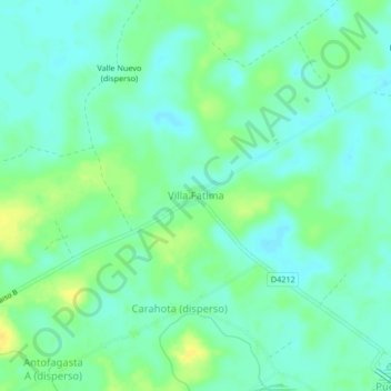 Villa Fatima topographic map, elevation, terrain