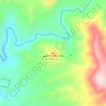 White Mountain topographic map, elevation, terrain