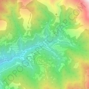Maglio di Colla topographic map, elevation, terrain