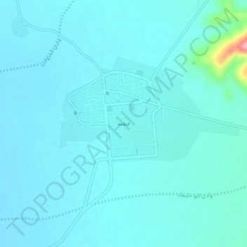 الطلعة topographic map, elevation, terrain