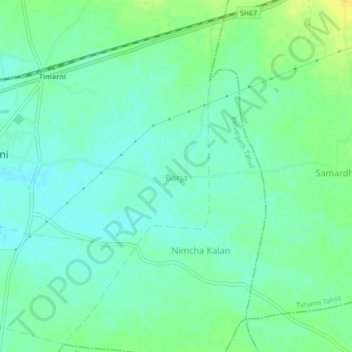 Barja topographic map, elevation, terrain