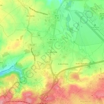 Campo Raso topographic map, elevation, terrain