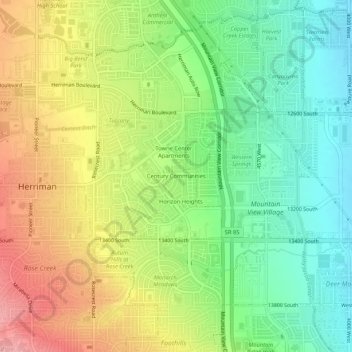 Century Communities topographic map, elevation, terrain