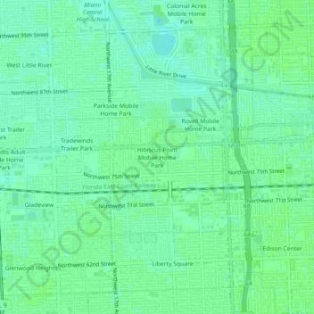 Hibiscus Point Mobile Home Park topographic map, elevation, terrain