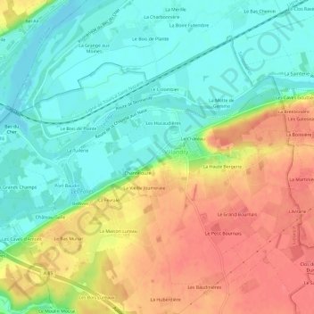 La Maison Rouge topographic map, elevation, terrain