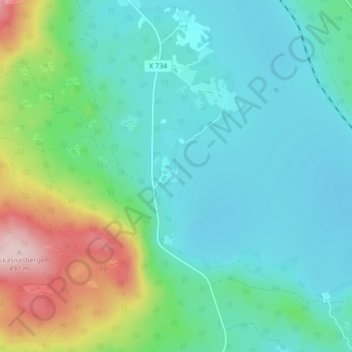 Viken topographic map, elevation, terrain