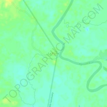 La Flora topographic map, elevation, terrain