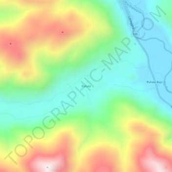 Puhala topographic map, elevation, terrain