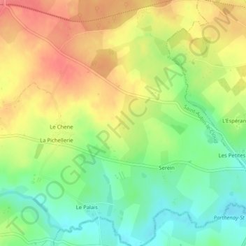 La Brunière topographic map, elevation, terrain