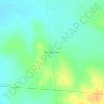 González Calderón topographic map, elevation, terrain