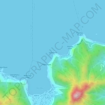 Solo Point topographic map, elevation, terrain