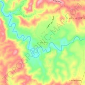 Lamalama topographic map, elevation, terrain