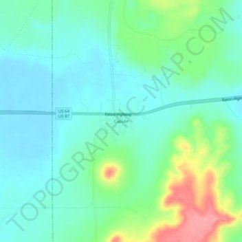 Capulin topographic map, elevation, terrain