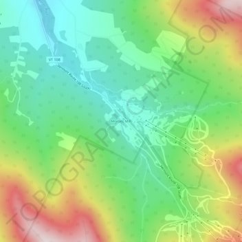 Morses Mill topographic map, elevation, terrain