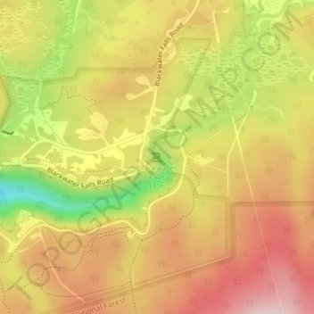 Blackwater Falls topographic map, elevation, terrain