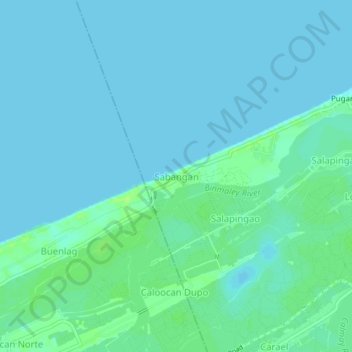 Sabangan topographic map, elevation, terrain