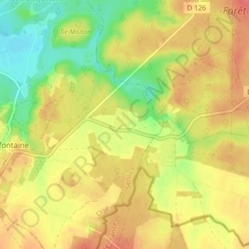 Montaby topographic map, elevation, terrain