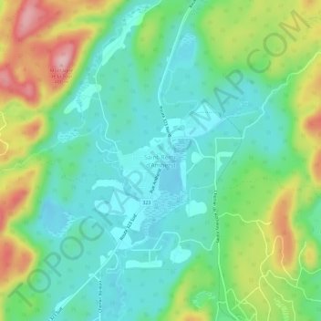 Saint-Rémi-d'Amherst topographic map, elevation, terrain