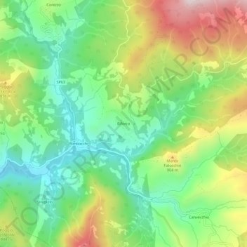 Biforco topographic map, elevation, terrain