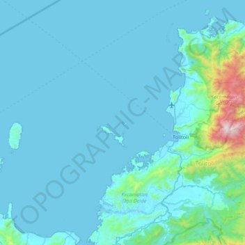 Pulau Pamanukan topographic map, elevation, terrain