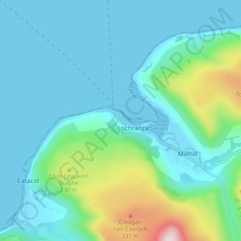 Urinbeg topographic map, elevation, terrain
