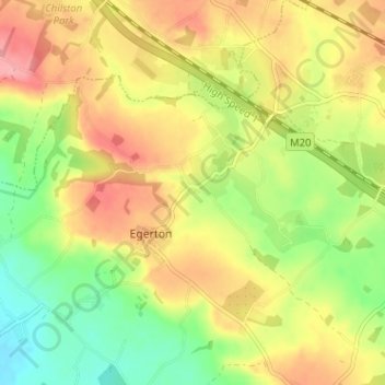 Stonebridge Green topographic map, elevation, terrain
