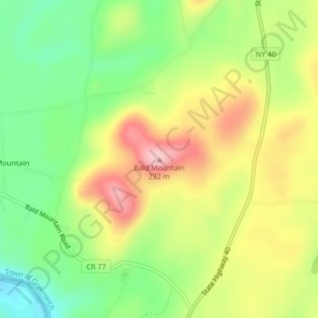 Bald Mountain topographic map, elevation, terrain