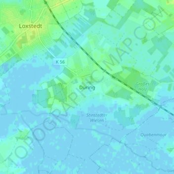 Düring topographic map, elevation, terrain