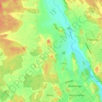 Kävsta topographic map, elevation, terrain