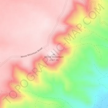 White Mountain topographic map, elevation, terrain