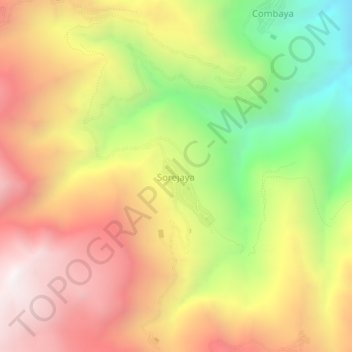 Sorejaya topographic map, elevation, terrain