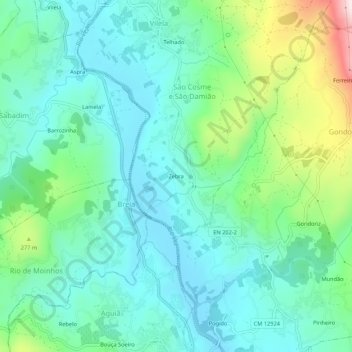 Zebra topographic map, elevation, terrain