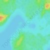 Lac de la Presqu'île topographic map, elevation, terrain