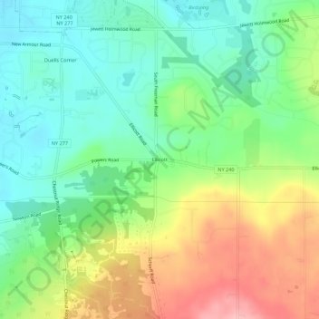 Ellicott topographic map, elevation, terrain