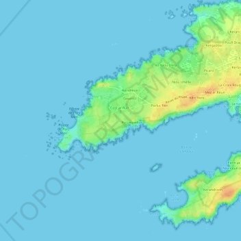 Loqueltas topographic map, elevation, terrain
