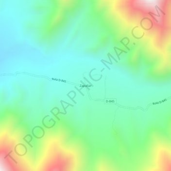Zapallar topographic map, elevation, terrain