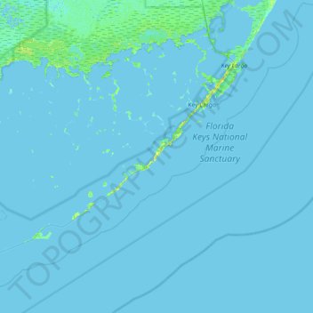 Plantation Key topographic map, elevation, terrain