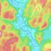Nodeland topographic map, elevation, terrain