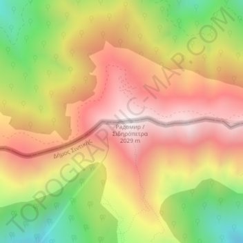 Belasica topographic map, elevation, terrain