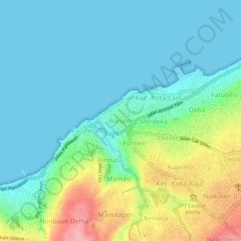 Bonipoi topographic map, elevation, terrain