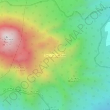Lamteuba Droi topographic map, elevation, terrain