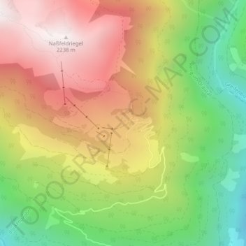 Emberger Alm topographic map, elevation, terrain