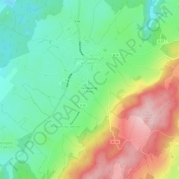 La Corvée de Goux topographic map, elevation, terrain