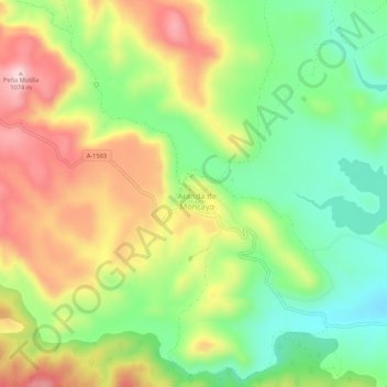 Aranda de Moncayo topographic map, elevation, terrain