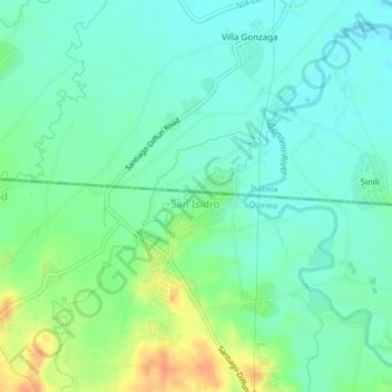 San Isidro topographic map, elevation, terrain