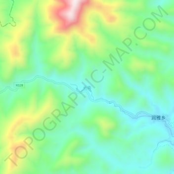 Yunnan topographic map, elevation, terrain